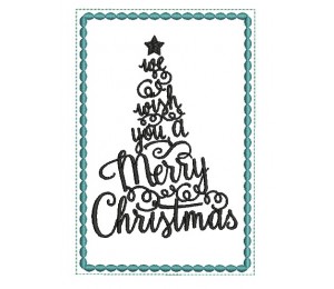 Stickdatei - ITH Postkarte Christmas Tree